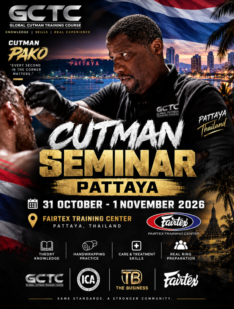 Cutman Seminars – Professional Cutman Certification Pattaya Thailand