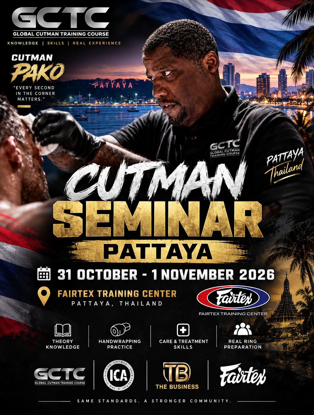 Cutman Seminars – Professional Cutman Certification Pattaya Thailand
